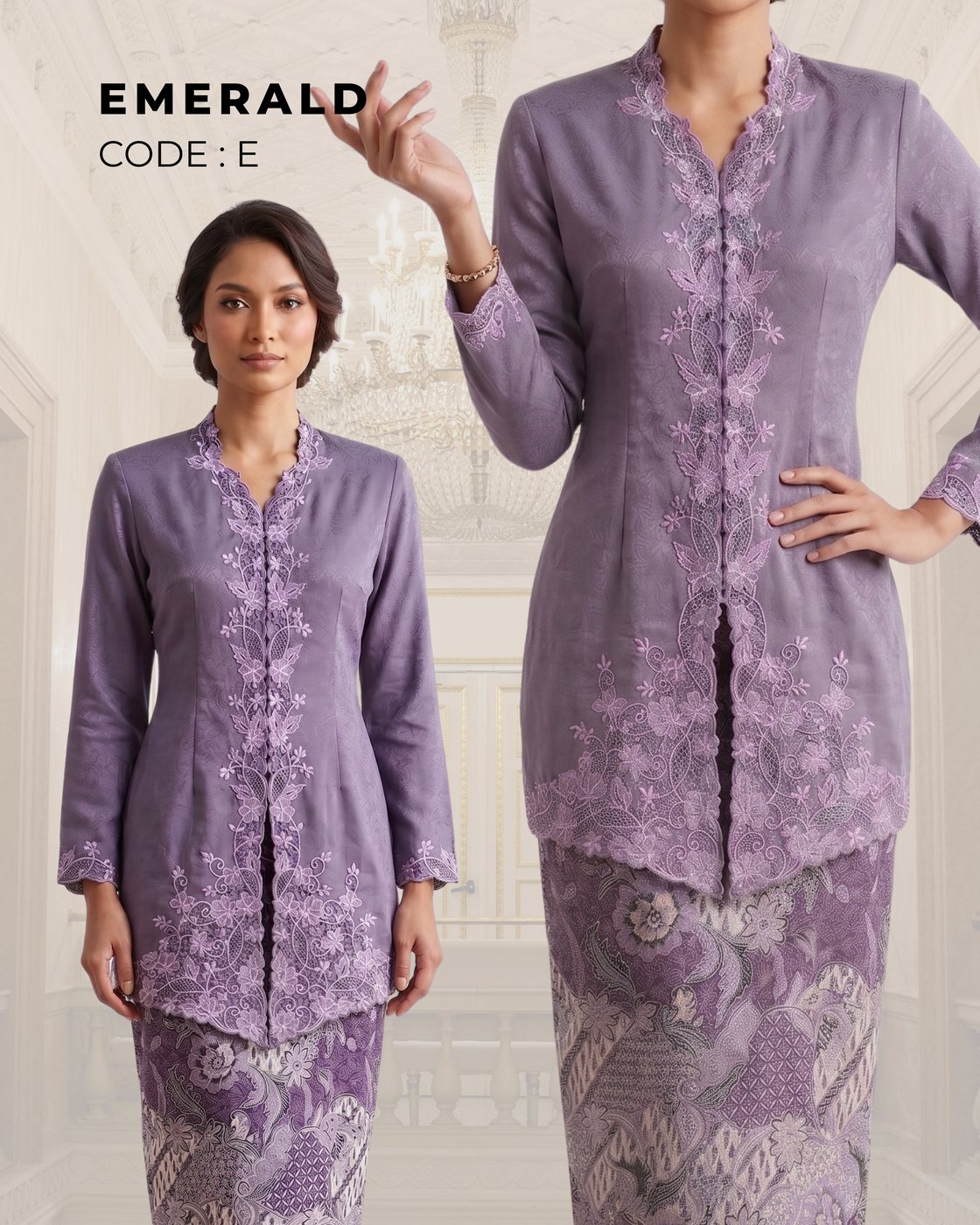 Kebaya Emerald – Lavender — Lavender