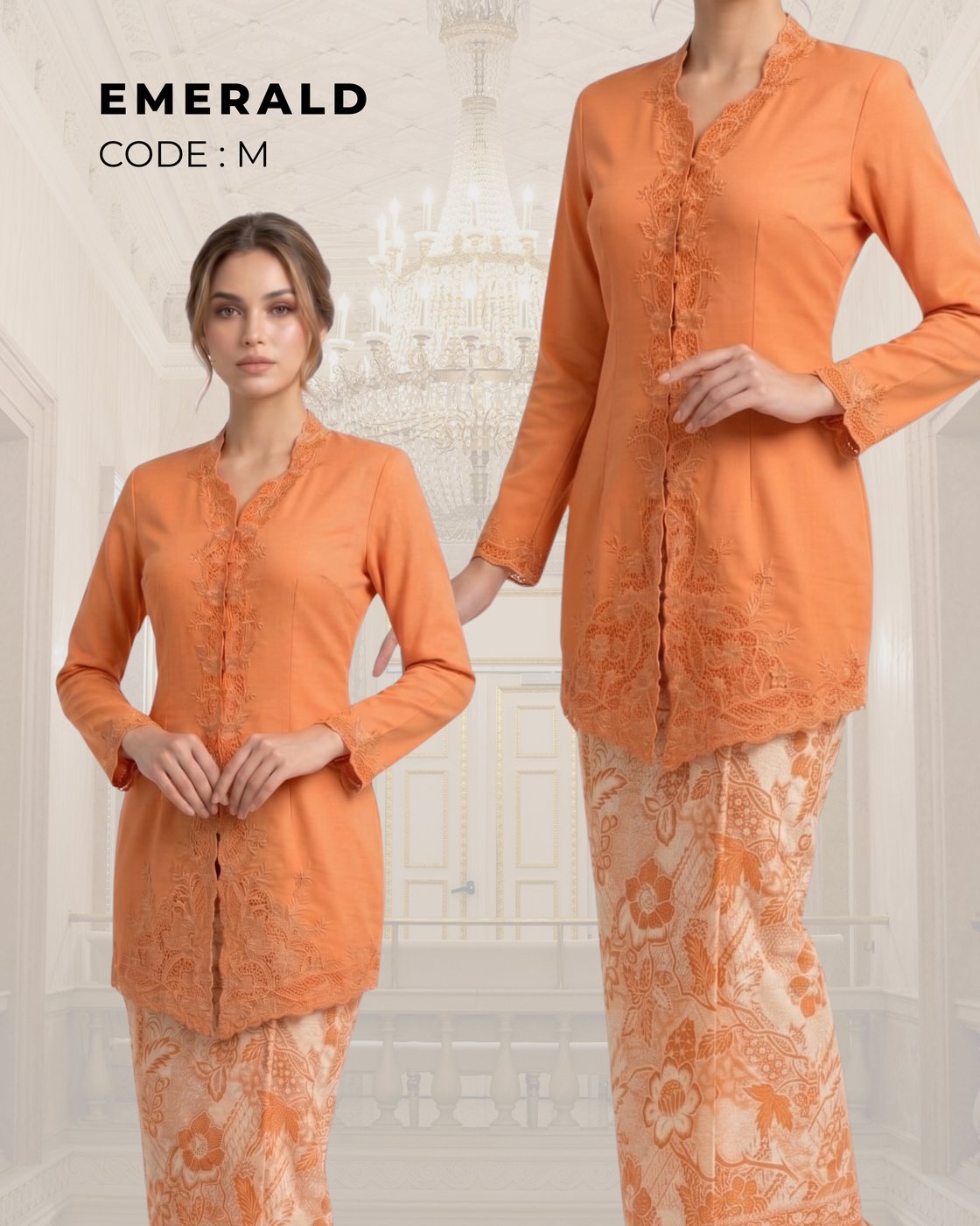 Kebaya Emerald – Oren — Oren