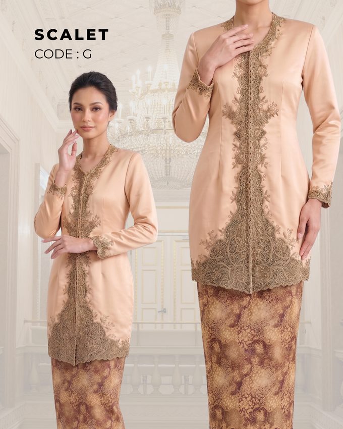Kebaya Scalet – Peach — Peach